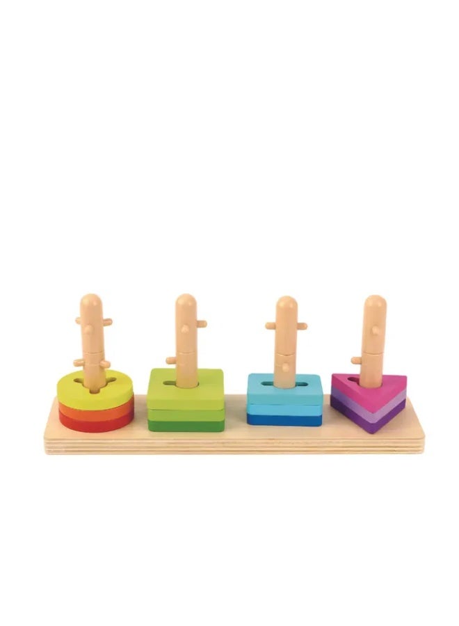 TOOKY TOY TookyToy Geometric Block Sorter - MultiColor - Image 1